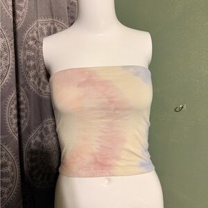 American Eagle Outfitters Pastel Tie-Dye Tube Top